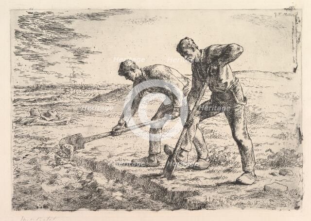 The Diggers, 1830-75. Creator: Jean Francois Millet.
