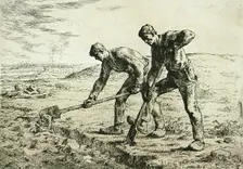 The Diggers, c1860. Creator: Jean Francois Millet