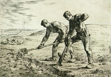 The Diggers, c1860. Creator: Jean Francois Millet