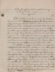 The Difficulty of Rearing a Negro Family in Georgia, 1940. Creator: Unknown