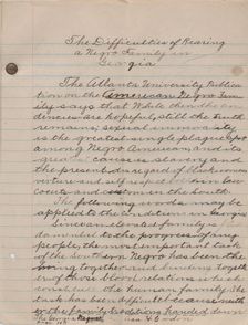 The Difficulty of Rearing a Negro Family in Georgia, 1940. Creator: Unknown
