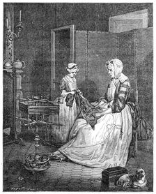 The Diligent Mother 1740, (1885)