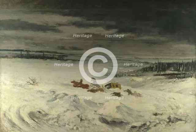The Diligence in the Snow, 1860. Artist: Courbet, Gustave (1819-1877)