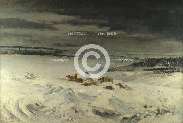 The Diligence in the Snow, 1860. Artist: Courbet, Gustave (1819-1877)