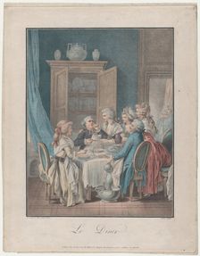 The Dinner, 1787-89. Creator: Louis Marin Bonnet