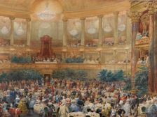 The dinner at Versailles in the presence of Napoleon III , 1854. Creator: Lami, Eugène Louis (1800-1890)