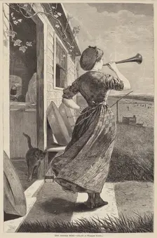 The Dinner Horn, 1870. Creator: Winslow Homer