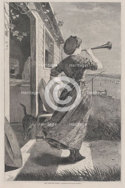 The Dinner Horn (Harper's Weekly, Vol. XIV), June 11, 1870. Creator: Unknown.