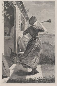 The Dinner Horn (Harper's Weekly, Vol. XIV), June 11, 1870. Creator: Unknown