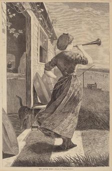 The Dinner Horn, published 1870. Creator: Winslow Homer