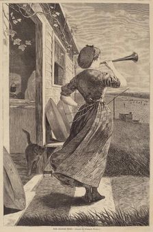 The Dinner Horn, published 1870. Creator: Winslow Homer