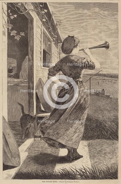 The Dinner Horn, published 1870. Creator: Winslow Homer.