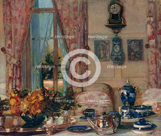 'The dining-Room at Offranville', c1909. Artist: Jacques Emile Blanche.