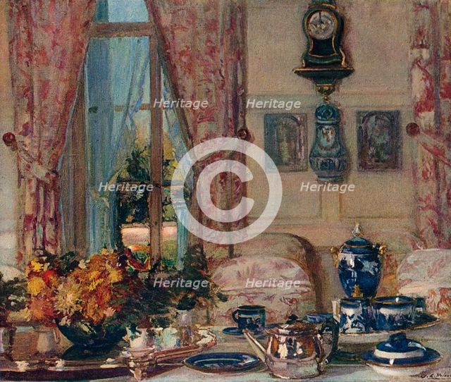 'The dining-Room at Offranville', c1909. Artist: Jacques Emile Blanche.