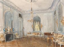 The dining room at the Petit Trianon, Versailles, 1867. Creator: Alt, Franz (1821-1914)
