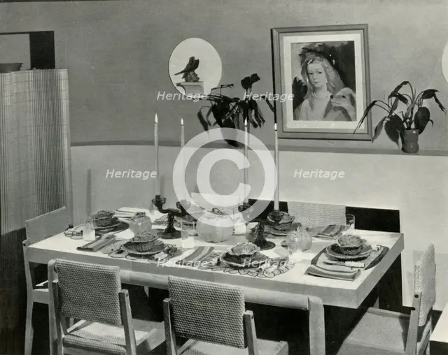 'The Dining-Room - Carole Stupell, Ltd.', 1941. Creator: Unknown.