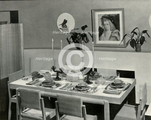 'The Dining-Room - Carole Stupell, Ltd.', 1941. Creator: Unknown.