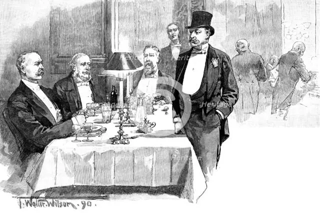 The Dining-Room, Carlton Club, 1890. Creator: R. Taylor.