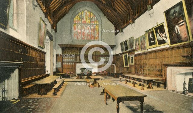'The Dining Room, Eton College', 1910. Creator: Unknown.