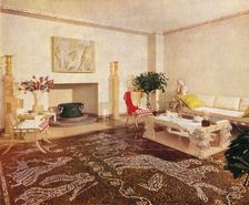 The Dining-Room - Robsjohn-Gibbings, designated the style of this room as "Sans Epoque", 1941. Creator: Unknown