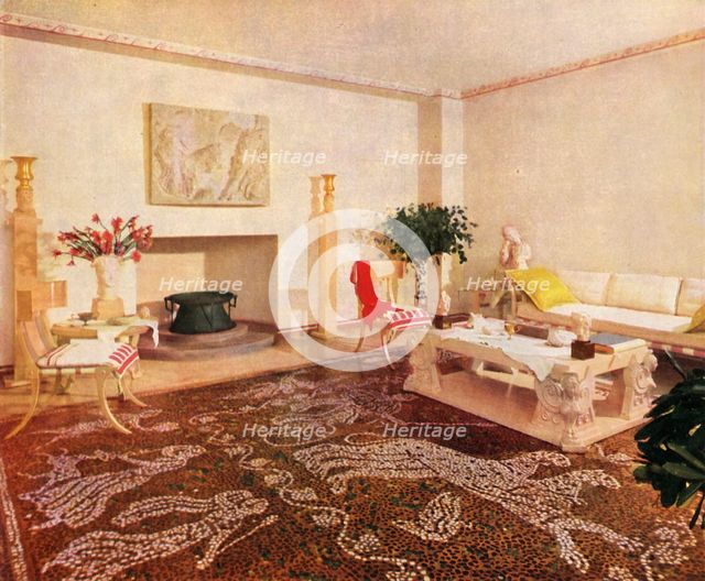'The Dining-Room - Robsjohn-Gibbings, designated the style of this room as "Sans Epoque",', 1941. Creator: Unknown.