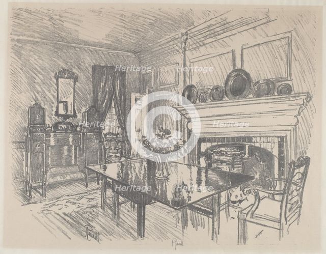 The Dining Room, Stenton, 1912. Creator: Joseph Pennell.