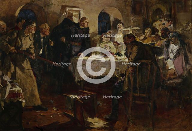 The disarming a military gang by Grigori Kotovsky, 1939.