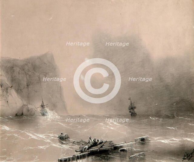 The disaster of the British fleet off the coast of Balaclava on November 14th, 1854, 1854. Artist: Aivazovsky, Ivan Konstantinovich (1817-1900)