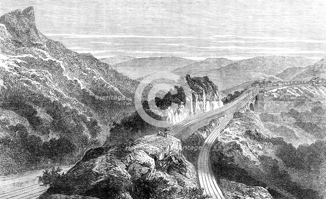 The Disaster on the Great Indian Peninsula Railway: the reversing station, Bhore Ghaut, 1869. Creator: Unknown.