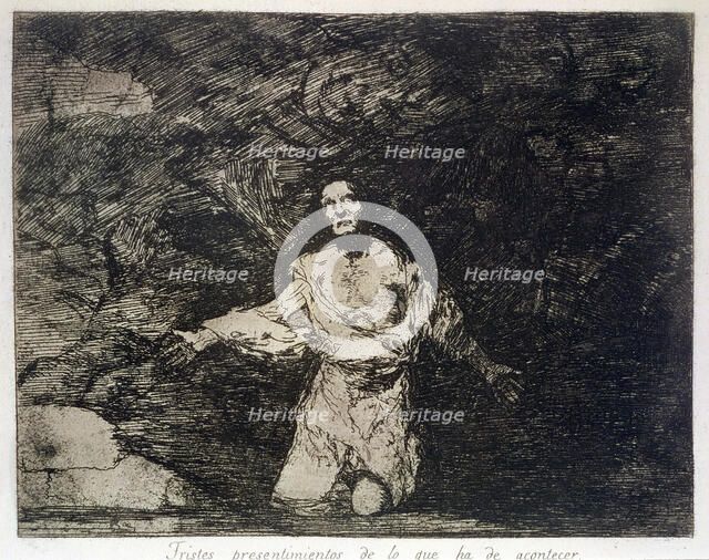 The Disasters of War, a series of etchings by Francisco de Goya (1746-1828), plate 1: 'Tristes pr…