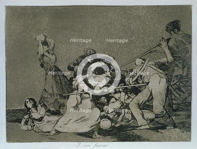 The Disasters of War, a series of etchings by Francisco de Goya (1746-1828), plate 5: 'I son fier…