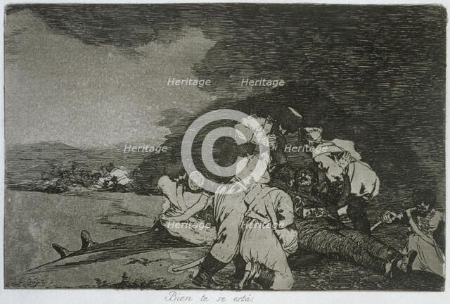 The Disasters of War, a series of etchings by Francisco de Goya (1746-1828), plate 6: 'Bien te se…