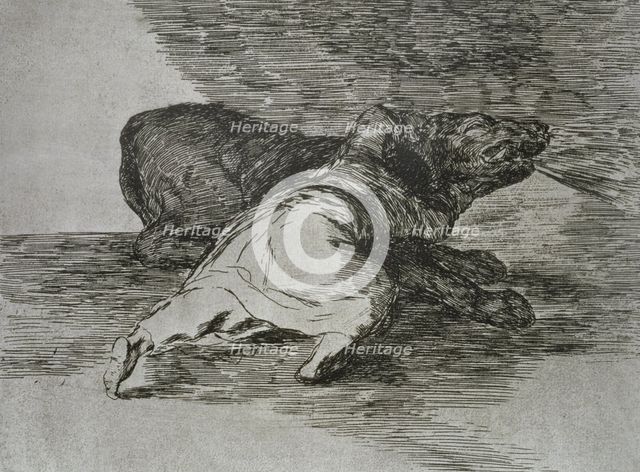 The Disasters of War, a series of etchings by Francisco de Goya (1746-1828), plate 40: 'Algún par…