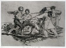 The Disasters of War, a series of etchings by Francisco de Goya (1746-1828), plate 2: Con razón …