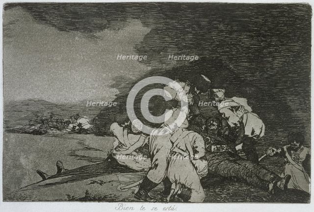 The Disasters of War, a series of etchings by Francisco de Goya (1746-1828), plate 6: 'Bien te se…