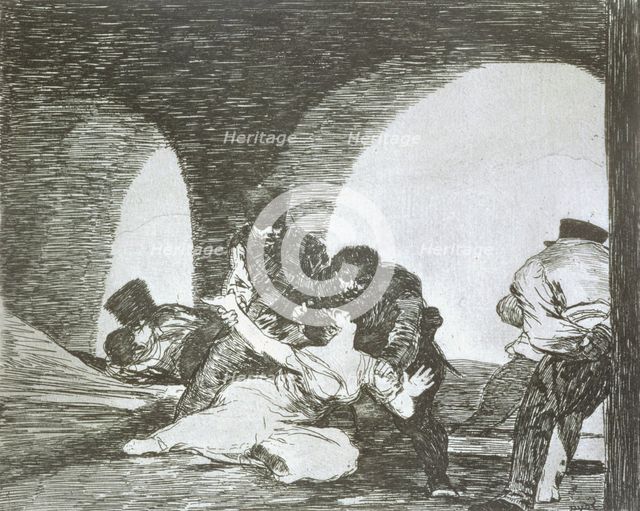 The Disasters of War, a series of etchings by Francisco de Goya (1746-1828), plate 13: 'Amarga pr…