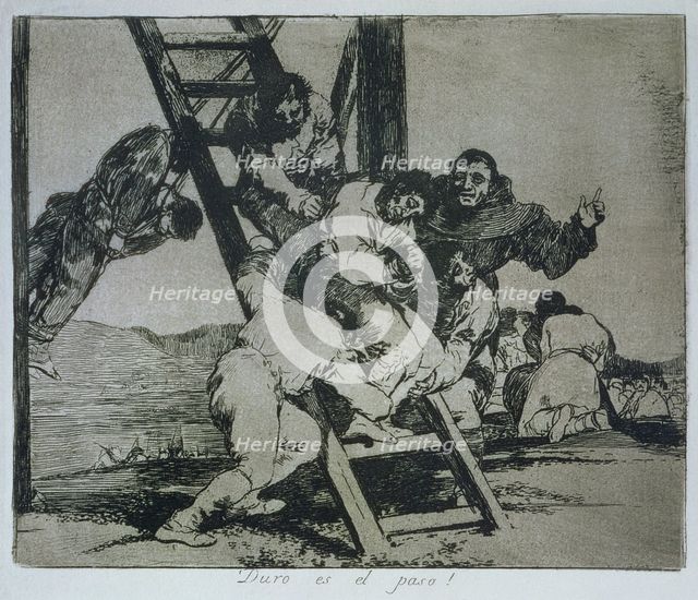 The Disasters of War, a series of etchings by Francisco de Goya (1746-1828), plate 14: 'Duro es e…