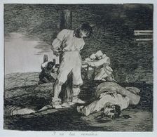 The Disasters of War, a series of etchings by Francisco de Goya (1746-1828), plate 15: I no hay …
