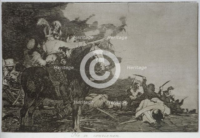 The Disasters of War, a series of etchings by Francisco de Goya (1746-1828), plate 17: 'No se con…