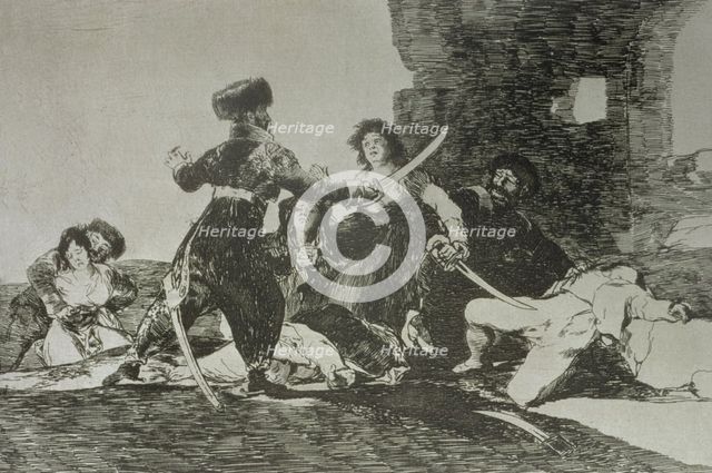 The Disasters of War, a series of etchings by Francisco de Goya (1746-1828), plate 19: 'Ya no hay…