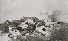 The Disasters of War, a series of etchings by Francisco de Goya (1746-1828), plate 22: Tanto y m…