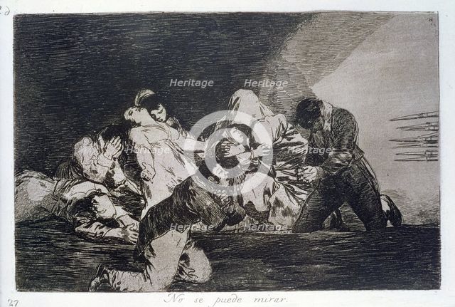 The Disasters of War, a series of etchings by Francisco de Goya (1746-1828), plate 26: 'No se pue…