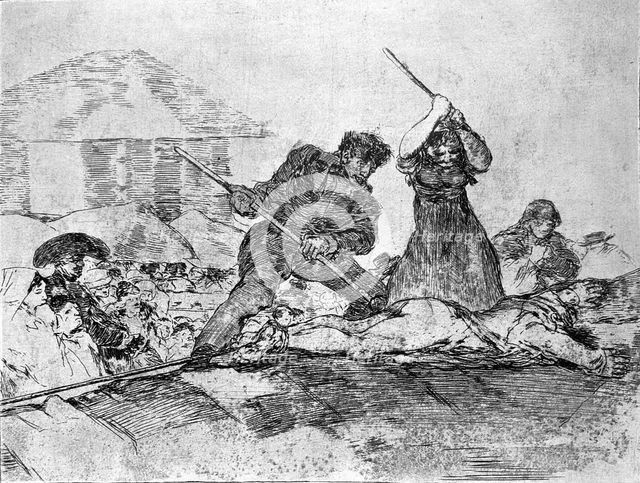The Disasters of War, a series of etchings by Francisco de Goya (1746-1828), plate 28: 'Populacho…