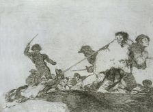 The Disasters of War, a series of etchings by Francisco de Goya (1746-1828), plate 29: Lo merecí…