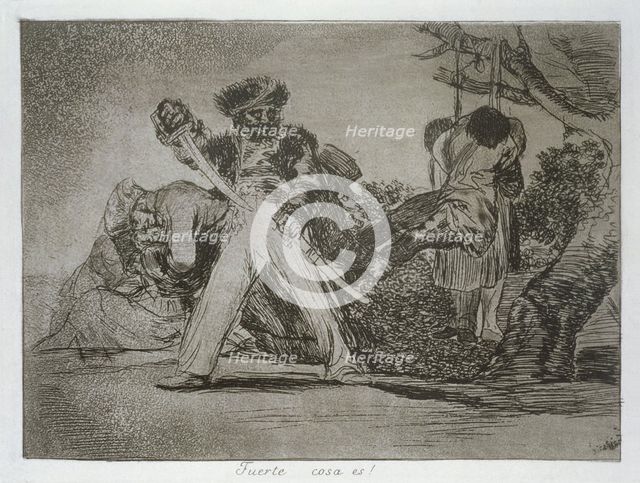 The Disasters of War, a series of etchings by Francisco de Goya (1746-1828), plate 31: 'Fuerte co…