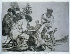 The Disasters of War, a series of etchings by Francisco de Goya (1746-1828), plate 33: Que hai q…