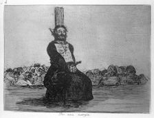 The Disasters of War, a series of etchings by Francisco de Goya (1746-1828), plate 34: Por una n…