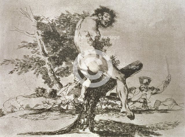 The Disasters of War, a series of etchings by Francisco de Goya (1746-1828), plate 37: 'Esto es p…