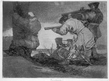 The Disasters of War, a series of etchings by Francisco de Goya (1746-1828), plate 38: Bárbaros!…