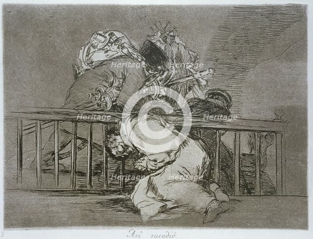 The Disasters of War, a series of etchings by Francisco de Goya (1746-1828), plate 47: 'Así suced…
